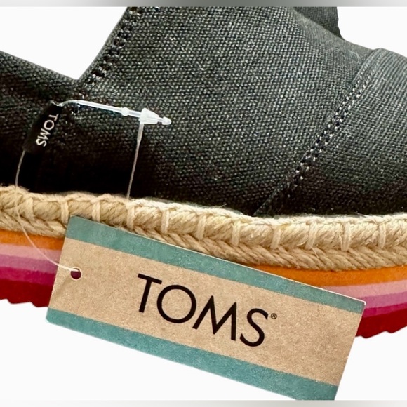 New in Box—TOMS Alpargata Platform Rope High Espadrille in Black-Size 8 - Picture 12 of 16